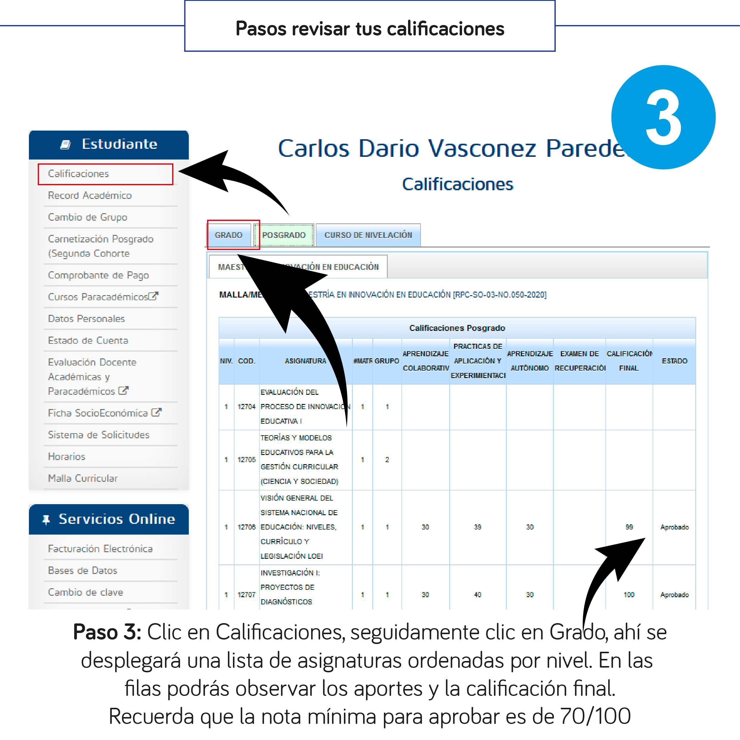 Ir a Calificaciones